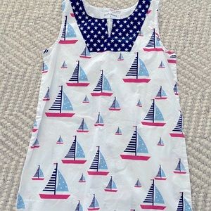 Petit Peony sailboats classic tunic size 8
